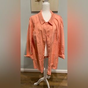 Lane bryant womans coat. Coral pink. Size 26